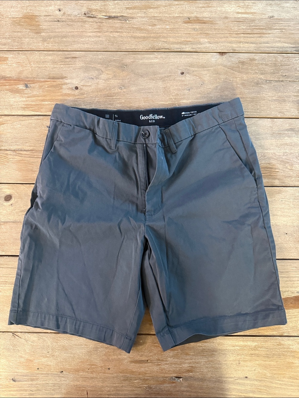 Goodfellow & Co Men's Charcoal Flat-Front Shorts